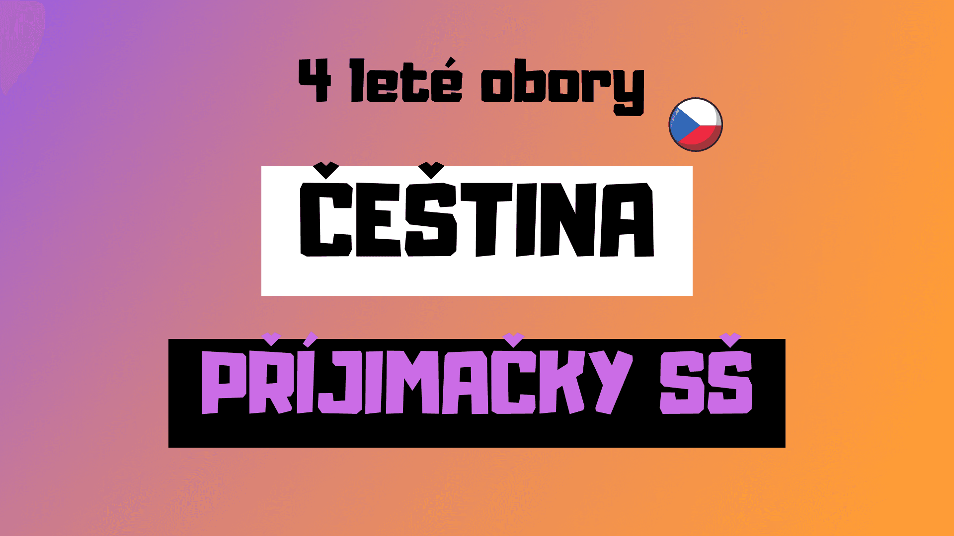 Čeština - příjimačky na SŠ (4 leté)